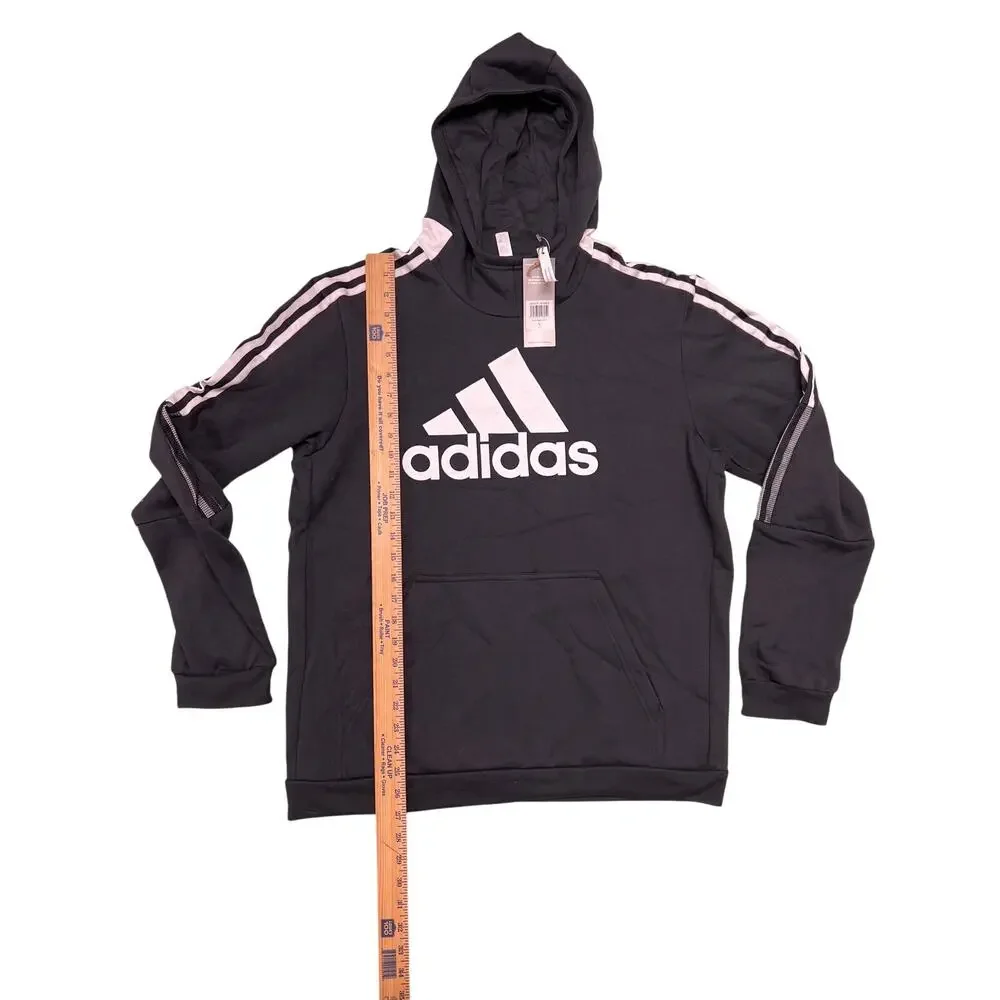 Adidas Men's Tiro21 Sweat Hoodie 3-Stripes Black & White Size Large New